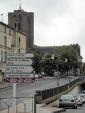 Agde<br> : Vista de la catedral d'Agde des de l'inici del pont de l'Érol. L'origen del primer temple és datat entre els anys 848 i 872. Autor: Jordi Bibià Agde<br> : Vista de la catedral d'Agde des de l'inici del pont de l'Érol. L'origen del primer temple és datat entre els anys 848 i 872. Autor: Jordi BibiÃ