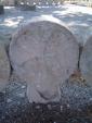 Esteles funeràries i lloses sepulcrals<br>Sanaüja. Cementiri: Una de les nombroses esteles funeràries que hom pot veure al cementiri de Sanaüja. La majoria són esteles discoïdals amb peduncle. En aquesta podem apreciar, en una de les seves cares, una creu atribuïda a l'orde del temple Autor: Jordi bibià Esteles funeràries i lloses sepulcrals<br>Sanaüja. Cementiri: Una de les nombroses esteles funeràries que hom pot veure al cementiri de Sanaüja. La majoria són esteles discoïdals amb peduncle. En aquesta podem apreciar, en una de les seves cares, una creu atribuïda a l'orde del temple Autor: Jordi bibià