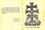 Tipologia de creus I<br> : Reproducció de la creu de Caravaca. Segons la tradició, aquesta creu fou introduïda a la Península i d'amagat, pels templers, i reb el nom de la població murciana que la custodia. Reproducció del llibre <em>Tesoro de oraciones</em>. Autor: Jordi Bibià Tipologia de creus I<br> : Reproducció de la creu de Caravaca. Segons la tradició, aquesta creu fou introduïda a la Península i d'amagat, pels templers, i reb el nom de la població murciana que la custodia. Reproducció del llibre <em>Tesoro de oraciones</em>. Autor: Jordi Bibià