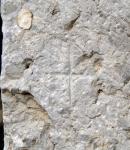 Tipologia de creus I<br>Palau dels Reis de Mallorca. Perpinyà: Creu grega em prada com a marca de picapedrer. Autor: Jordi Bibià Balada Tipologia de creus I<br>Palau dels Reis de Mallorca. Perpinyà: Creu grega em prada com a marca de picapedrer. Autor: Jordi Bibià Balada