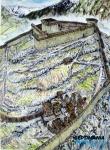 Castell de Montreal-de-Sos<br>Vicdessos: Dibuix de la reconstrucció del castell. Autor: Jordi Bibià Castell de Montreal-de-Sos<br>Vicdessos: Dibuix de la reconstrucció del castell. Autor: Jordi Bibià