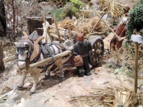 5.10.2009 Un detall de l'el·laboradíssim diorama del sr. Pougret on es recullen les escenes quotidianes de l'antic poble de Sant Guillem            Museu Village d'Antan -  Jordi Bibià