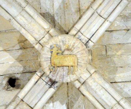 28.4.2010 Agnus Dei en una de les claus de volta del monestir d'Avinganya                                 El Segrià -  Jordi Bibià