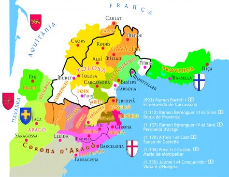29.1.2011 L'expansió catalana a Occitània. Des de l'enllaç del comte Borrell amb Ermessenda de Carcassona fins a Jaume I, nascut a la ciutat llenguadociana de Montpeller  -  Jordi Bibià