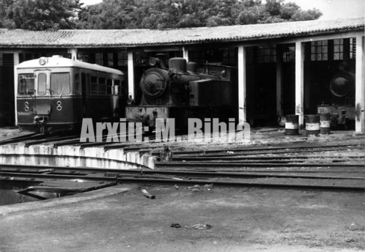 6.5.1958 Dipòsit tren de vía estreta.  Madrid -  Miquel Bibià