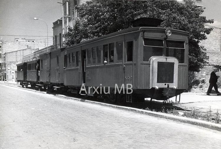 6.5.1958 Automotor del carrilet de Tortosa La Cava  -  Miquel Bibià