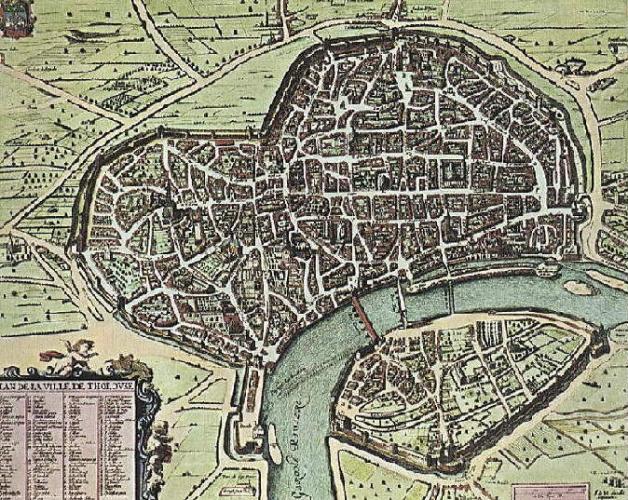 27.9.2017 Tolosa en un plànol del 1631  -  Font: wikipèdia