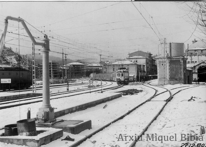 6.5.1958   Estació de Ripoll -  Miquel Bibià Laplana