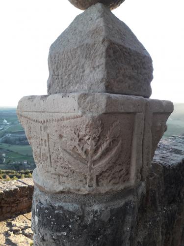 6.1.2020 Heràldica dels Torroja i dels Cardona en un capitell reaprofitat.  Castellvell. Olius. Solsonès -  Jordi Bibià