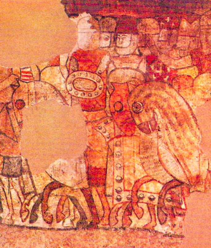 23.3.2024 Fragment pictòric de Nunó Sanç en la host de la presa de Mallorca. Foto: Wikipèdia.  Orígen: Palau Aguilar. -  Autor