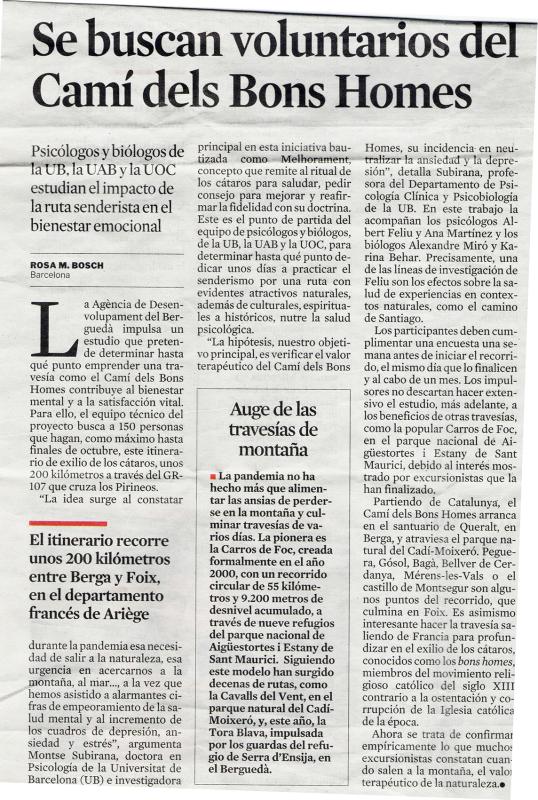 7.7.2024 Article publicat a La Vanguardi.  -  Autor