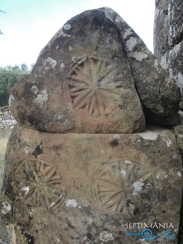 3.2.2025 Una altra variació de la flor de la vida en els laterals del sarcòfag.  Pinell. -  J. Bibià