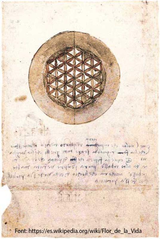 3.2.2025 Estudis de dibuix geomètric realitzats per Leonardo da Vinci.  Font: https://es.wikipedia.org/wiki/Flor_de_la_Vida -  J. Bibià