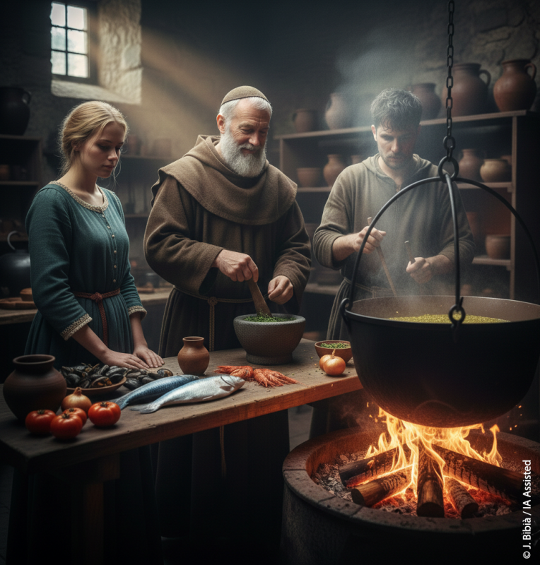 26.2.2026 Cuina benedictina i una donada.  Sant Serni de Tavèrnoles. -  J. Bibià