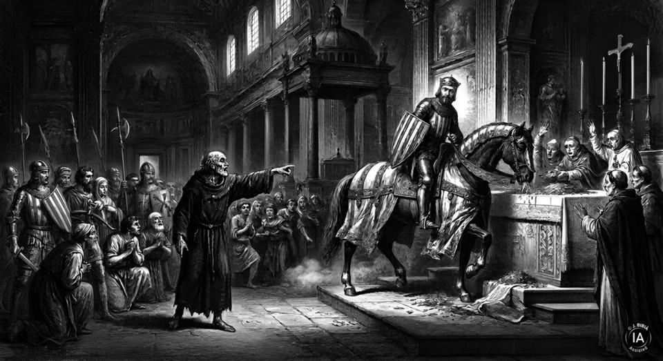 26.5.2026 Arribarà un dia en què un monarca de la Corona d'Aragó, donarà de menjar al seu cavall sobre l'altar de Sant Pere de Roma. (G. de Belibasta)  -  jordi bibia