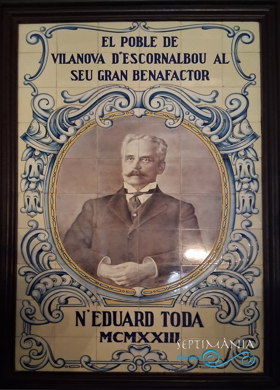 25.9.2026 Retrat en rajola de l'Eduard Toda.  Escornalbou -  jordi bibia