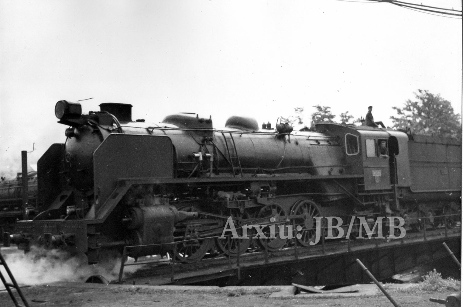 06.05.1958 A la giratòria.  Sant Vicenç -  Miquel Bibià