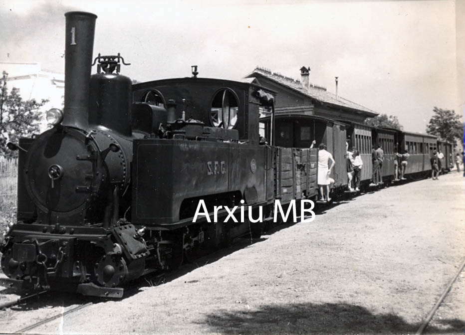 07.04.1967 El tren de Sant Feliu de Guíxols.  -  Miquel Bibià