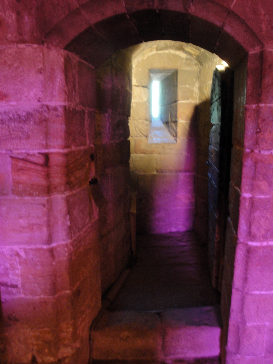 29.07.2018 La cambra dels serveis d'una de les plantes de la torre.  Castell de Foix -  Jordi Bibià