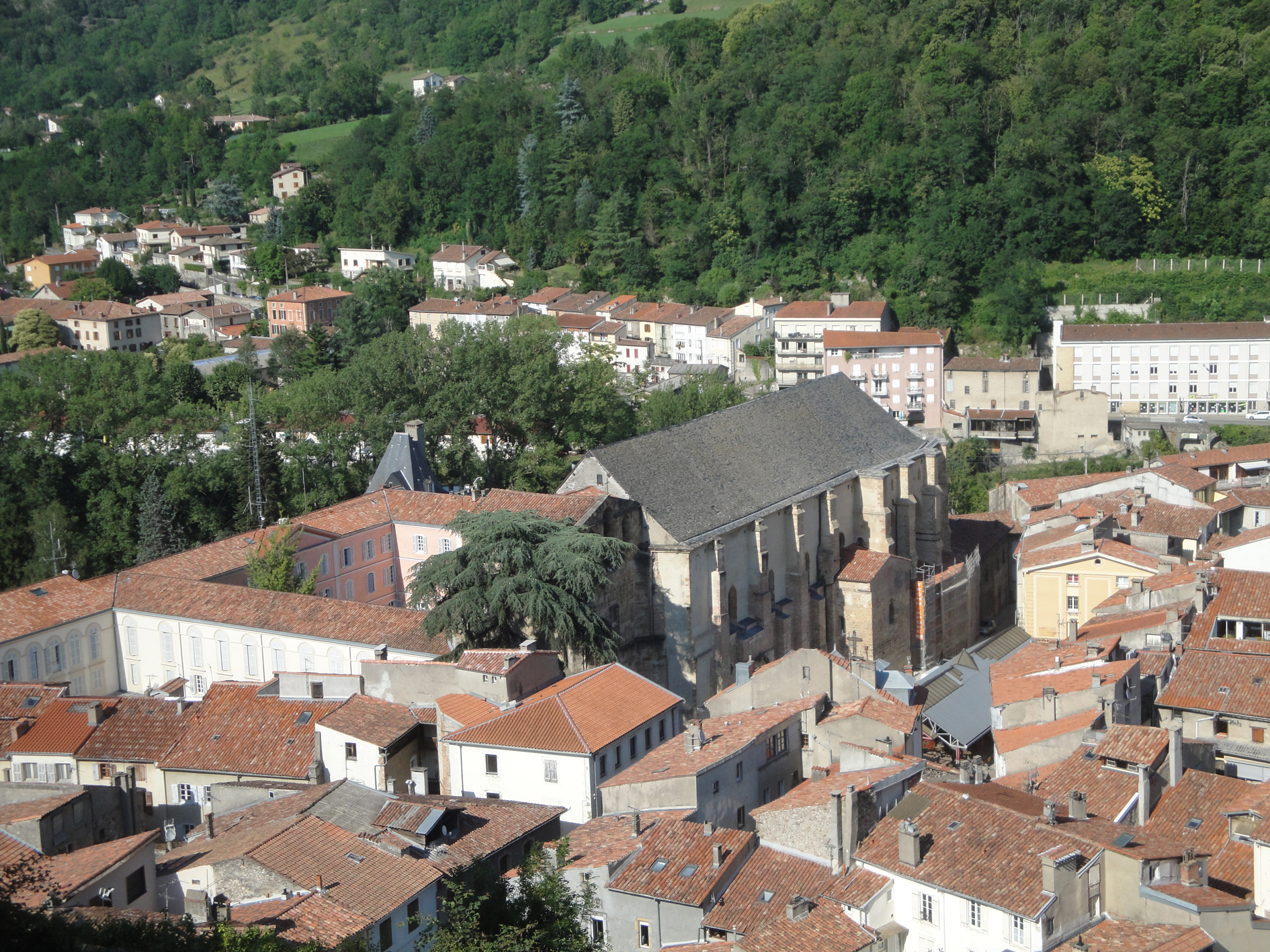 29.07.2018 Sant Volusià vist des del castell.  Castell de Foix -  Jordi Bibià