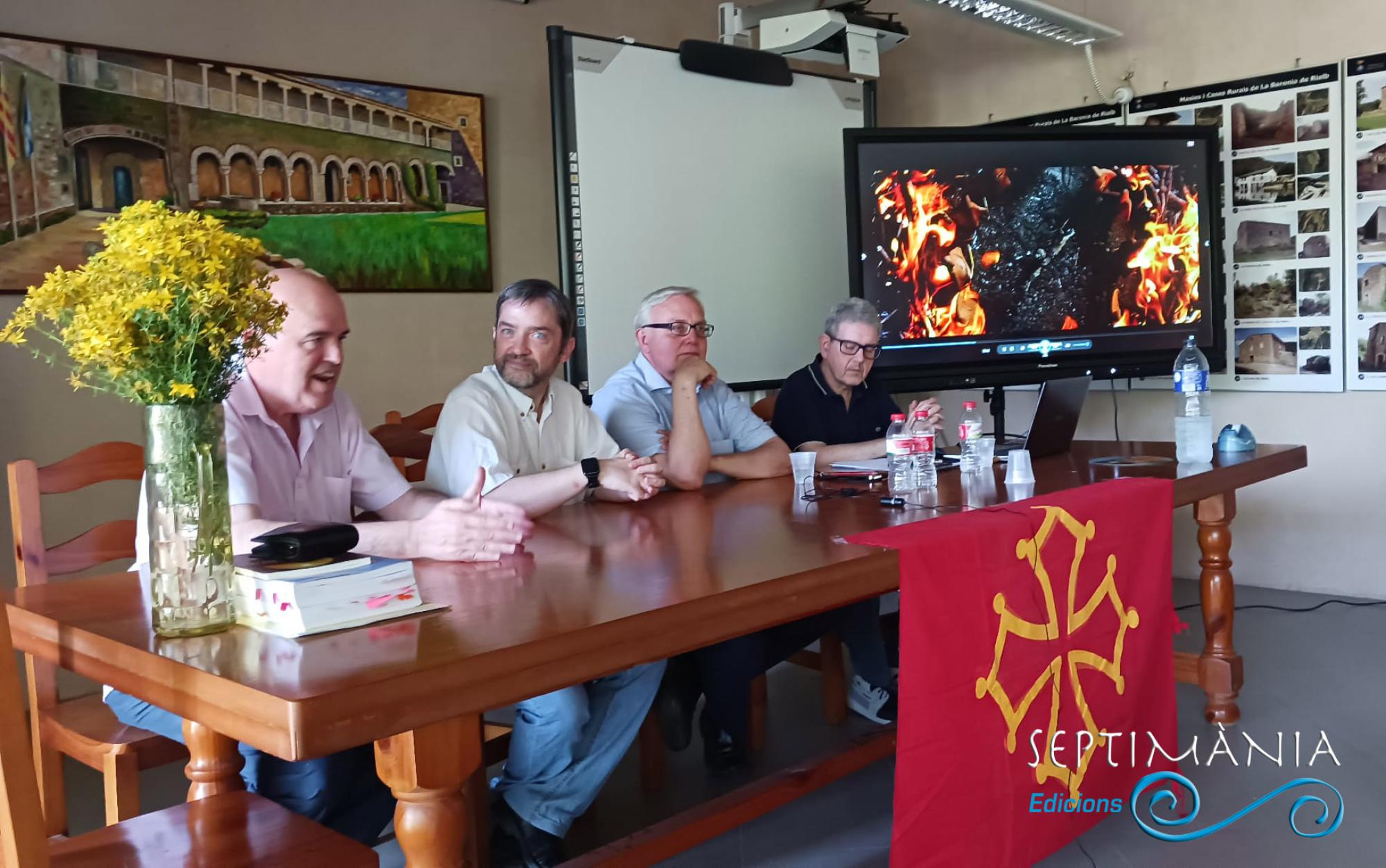 28.06.2023 D'esquerra a dreta, els potents: Jaume Cluet, Francesc Sangar, Eduard Berga i José luis Soler.  Gualter. La Baronia de Rialb. -  J. Bibià