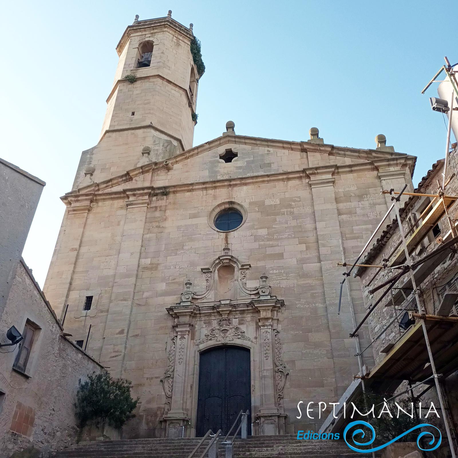 13.04.2024 La façana de Santa Maria és imponent.  Granyena de Segarra. -  J. Bibià